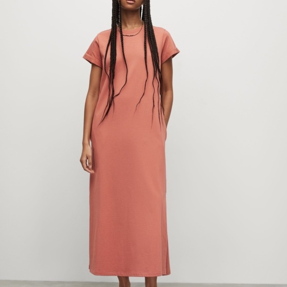 All Saints Anna Crew Neck Short Sleeve Maxi Dress, 8 - Picture 1 of 6